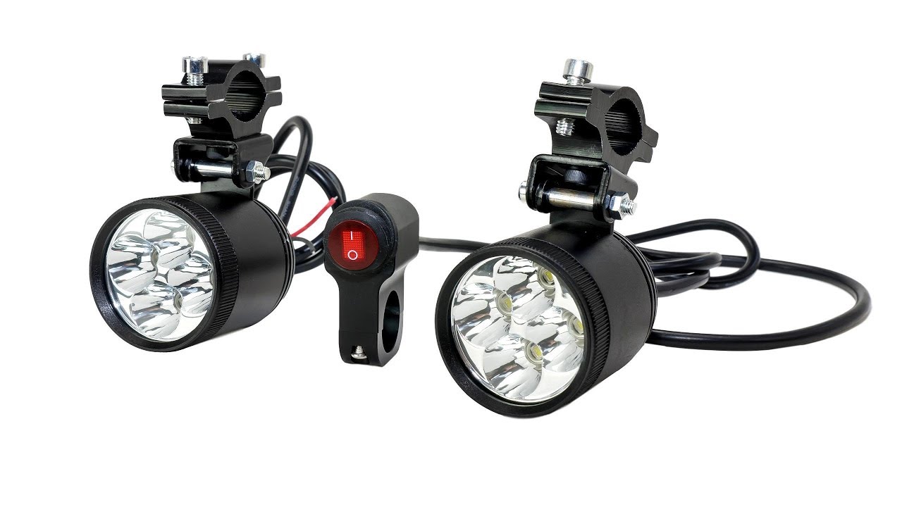 Halogeny LED Cree BMW GS1200, 800GS 40W + włącznik CNC czarny