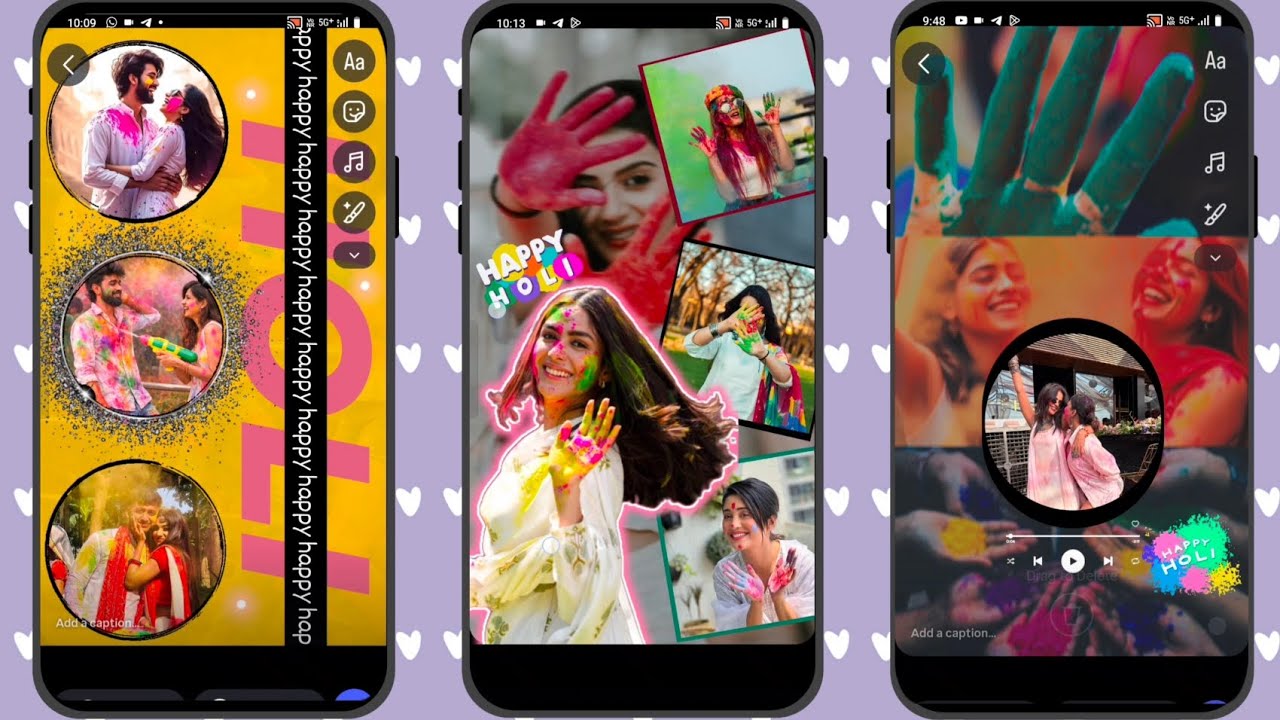 Holi Instagram Story Ideas 💖#instagramstories  #viral #youtube #viralvideos 