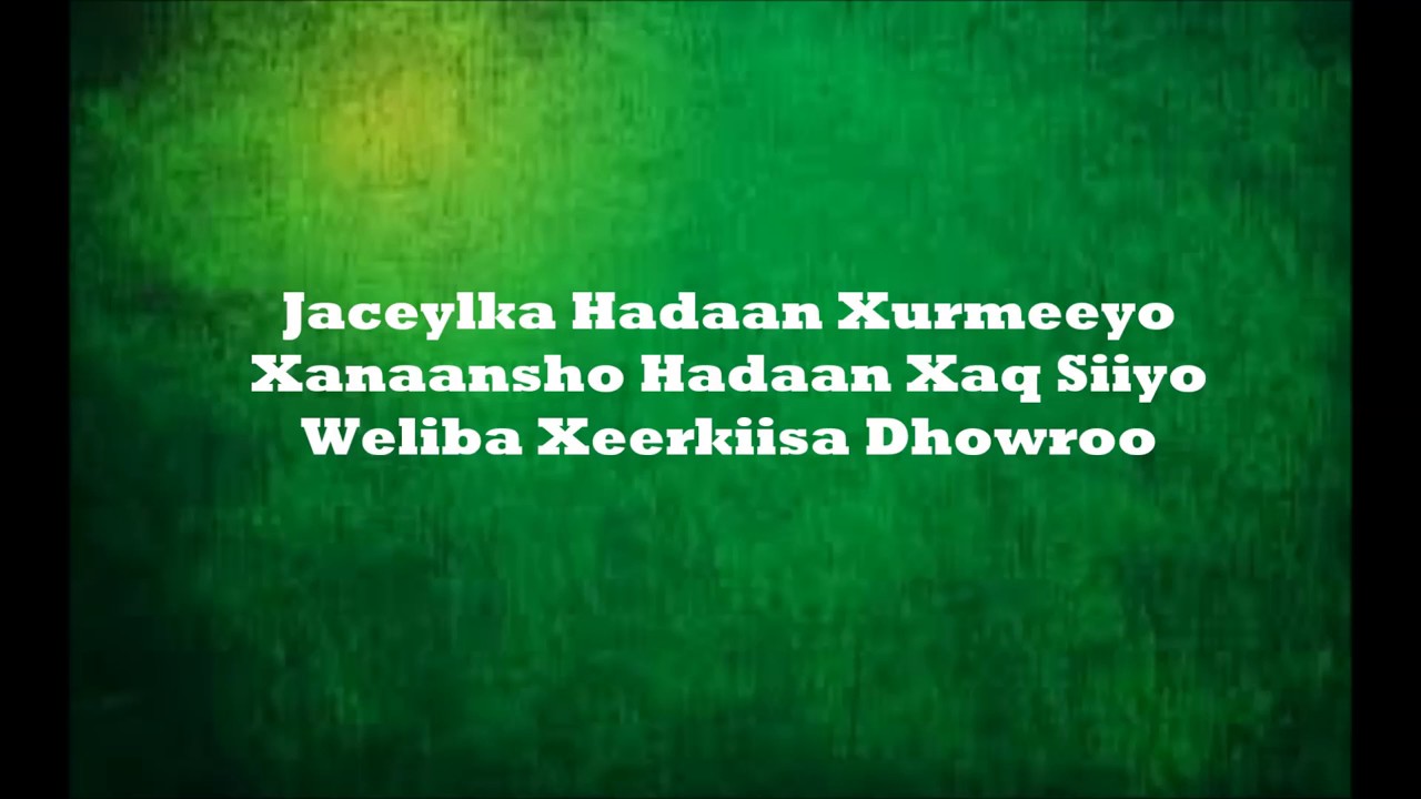 Yurub Geenyo- Xujo- Hees Cusub (Lyrics)