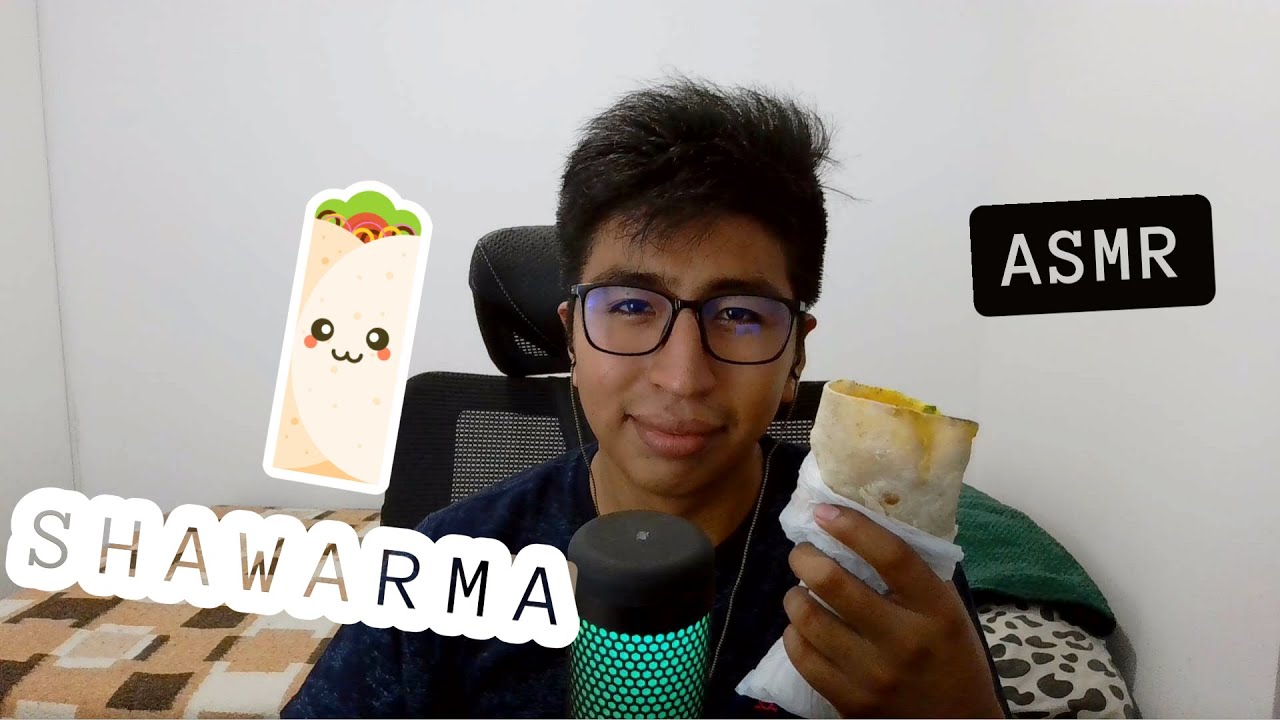 ASMR Español - COMIENDO SHAWARMA // EATING ASMR  #shawarma