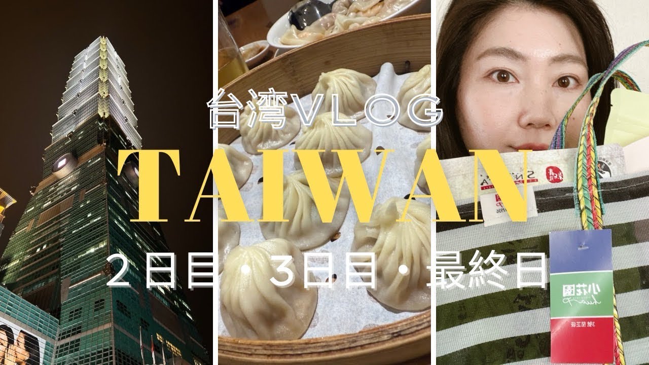 〔台湾vlog〕2日目・3日目・最終日｜新店へ｜久しぶりの鼎泰豊｜足ツボで疲れ吹っ飛び｜杭州料理過去一の美味しさ｜ホテル紹介｜初の飯糰を食べる