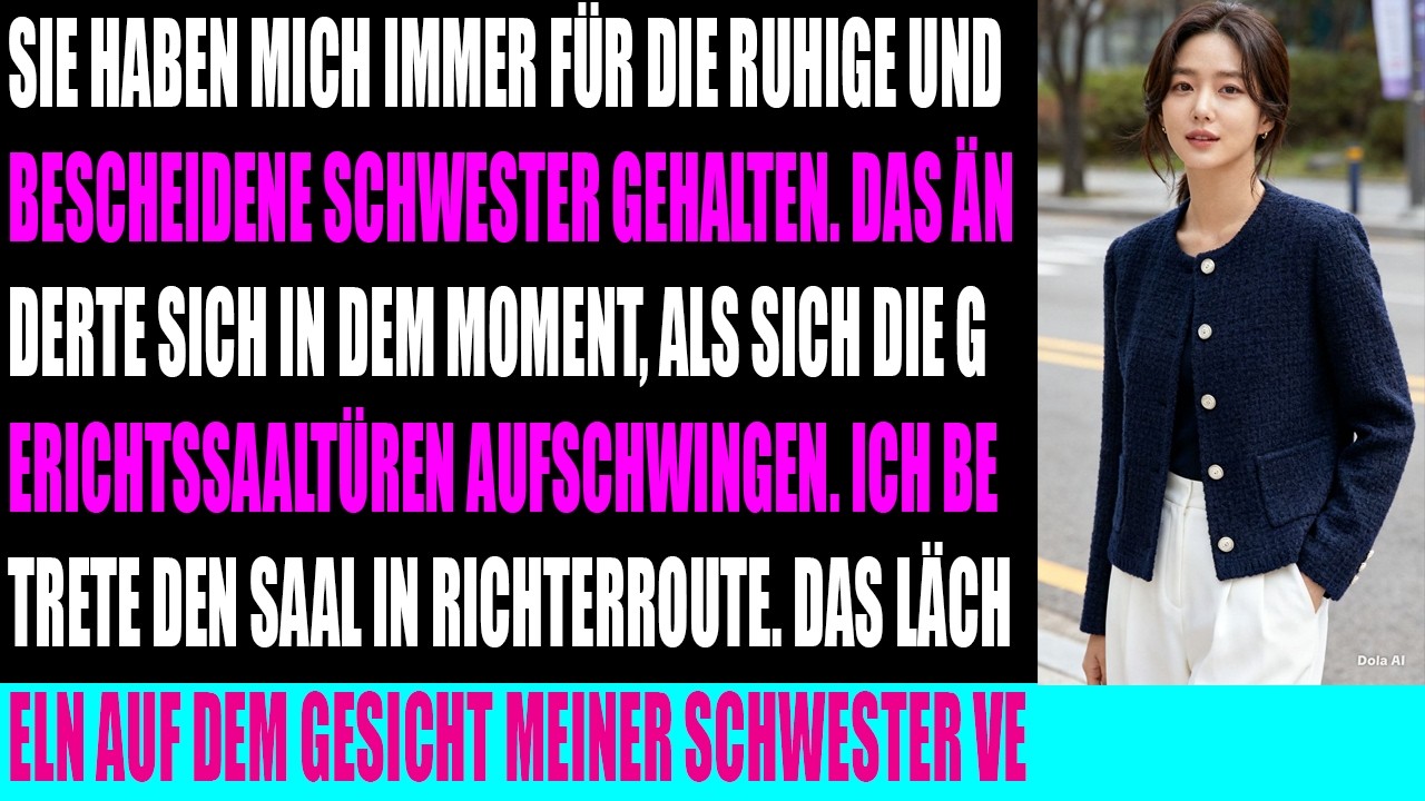 Sie hielten mich immer für die stille Schwester – bis sich die Türen des Gerichtssaals öffneten