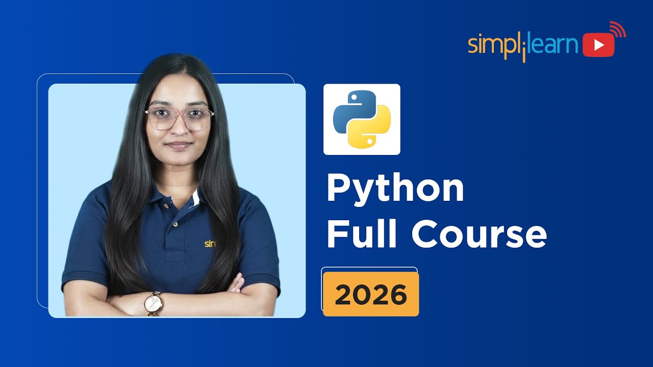Python Full Course 2026 | Python For Beginners | Python Basics For Beginners 2026 | Simplilearn