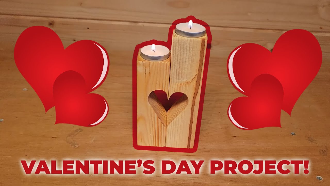 Wooden Heart Candle Holder | Easy Valentine's Day Project