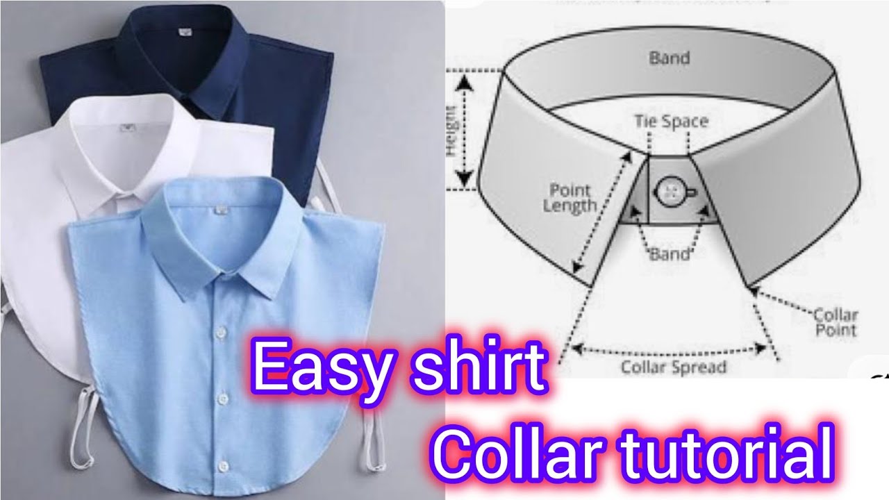 How to draft shirt collar pattern 