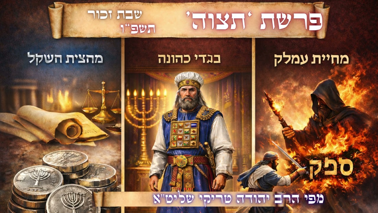 שבת זכור - שיעור מצמרר ומטלטל על עמלק, פורים ופרשת תצווה תשפ