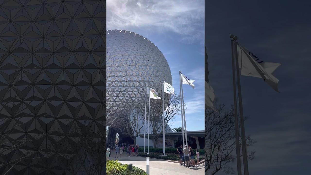Epcot New Entrance Music & Flags #shorts