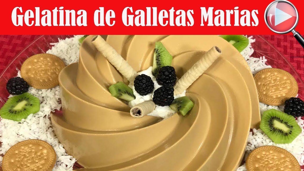 GELATINA de Galletas Marías con Cajeta 🍮 Postre CASERO, Fácil y DELICIOSO