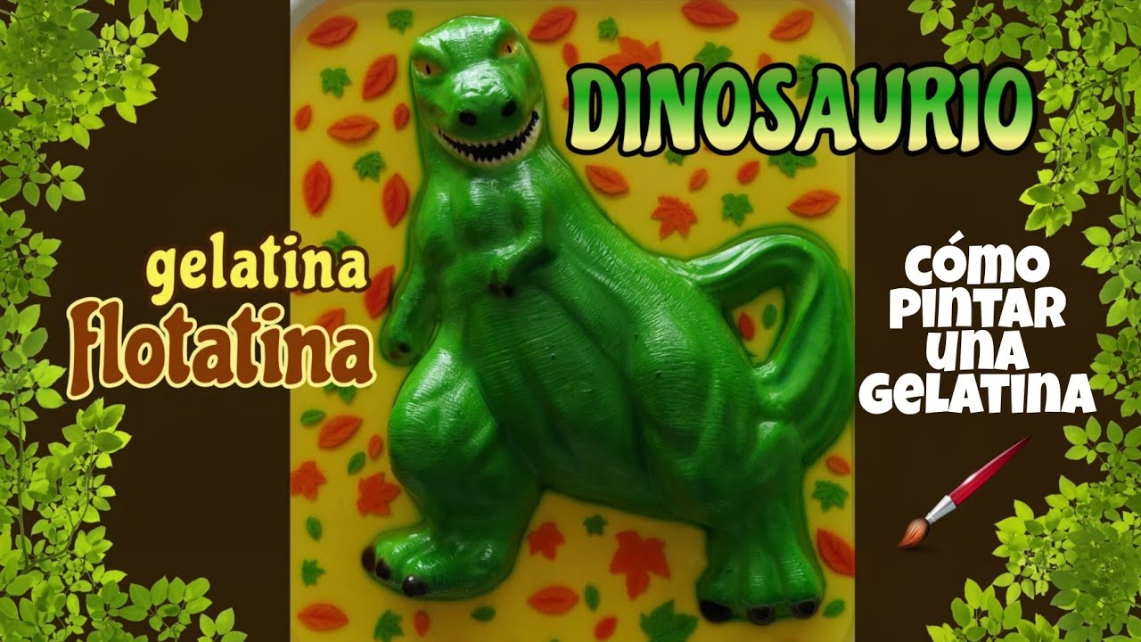 FLOTATINA de DINOSAURIO 🦖 / Cómo pintar una gelatina