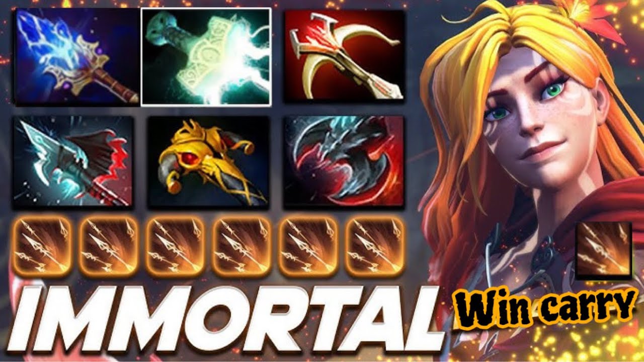 Windranger Arcana Carry - One Ult Kill InsaneFocus Fire Damage Dota 2 Gameplay Build Pov