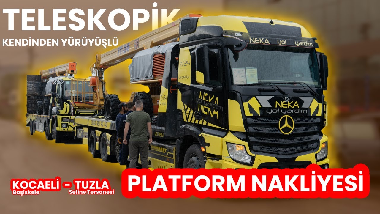 Tuzla Sefine’ye Güvenli Teslimat | Neka Yol Yardım ile 14 Tonluk Platform Nakliyesi
