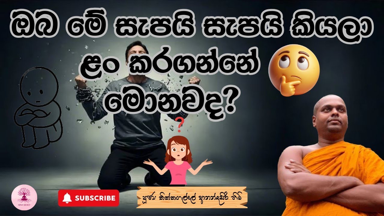 අපි මේ සැපයි සැපයි කියලා ළං කරගන්නෙ වේදනාව ද? 🙃😪