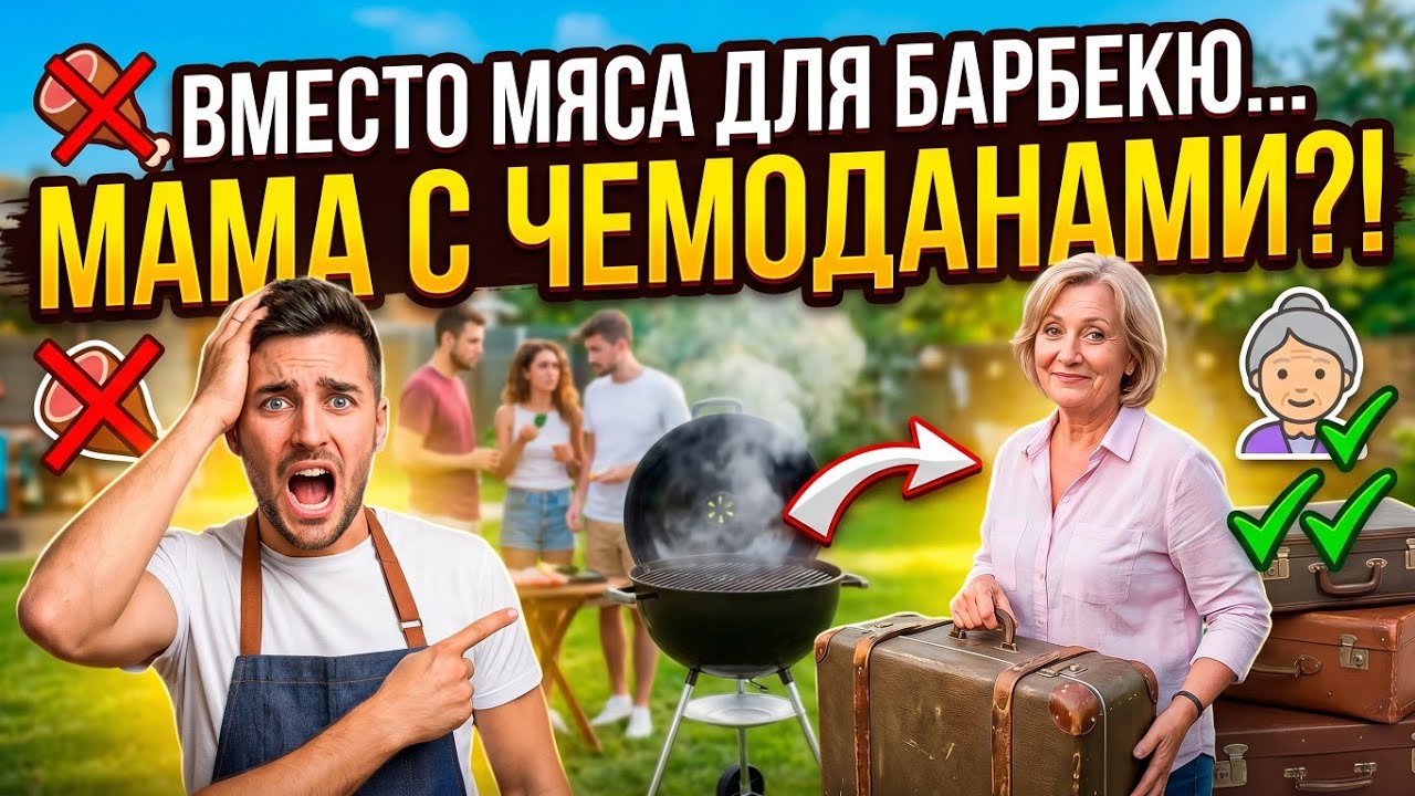 Жених привёз не мясо для шашлыка, а свою маму с чемоданами: неожиданный сюрприз, который изменил всё