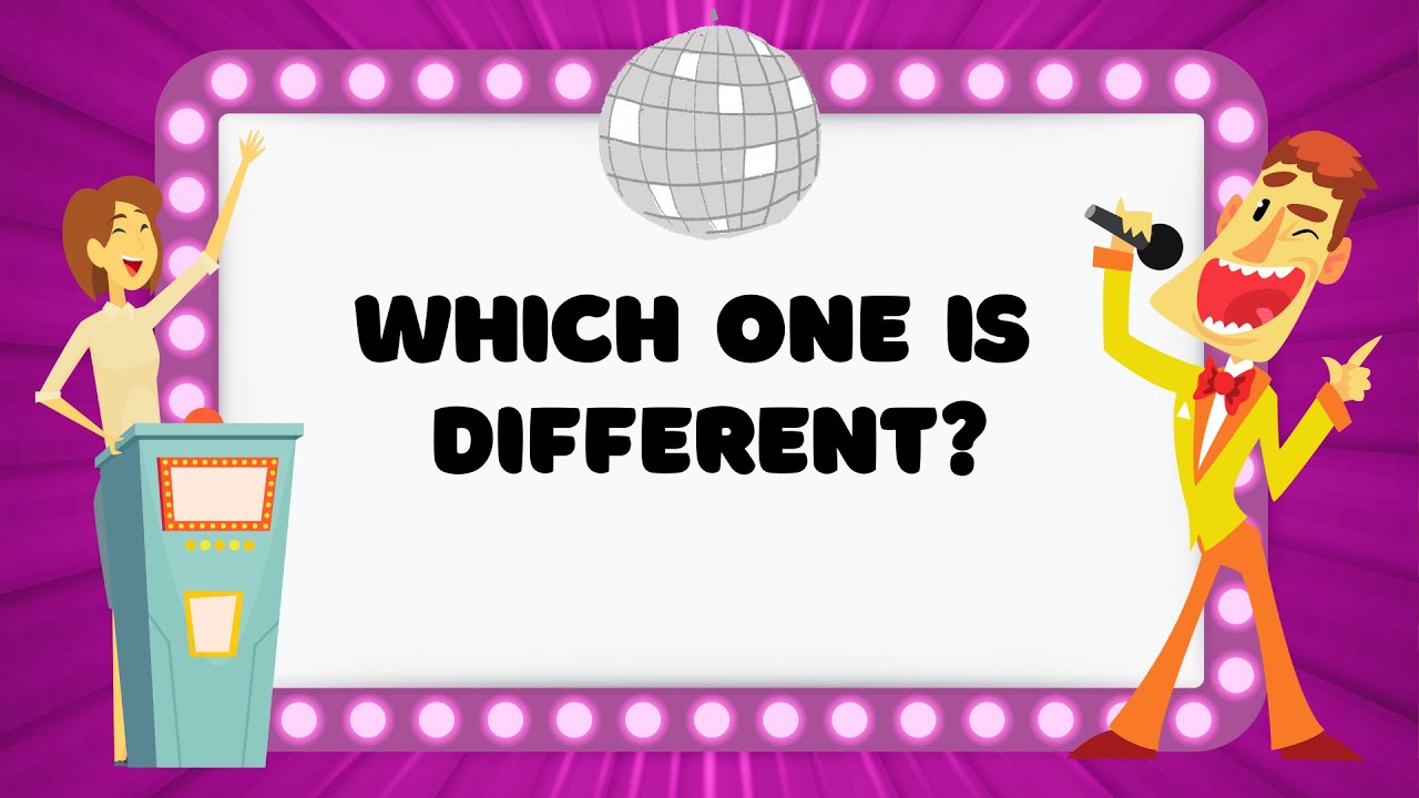 Which One Is Different? What Does Not Belong? Categorization Skills/ Fun Brain Game for Kids