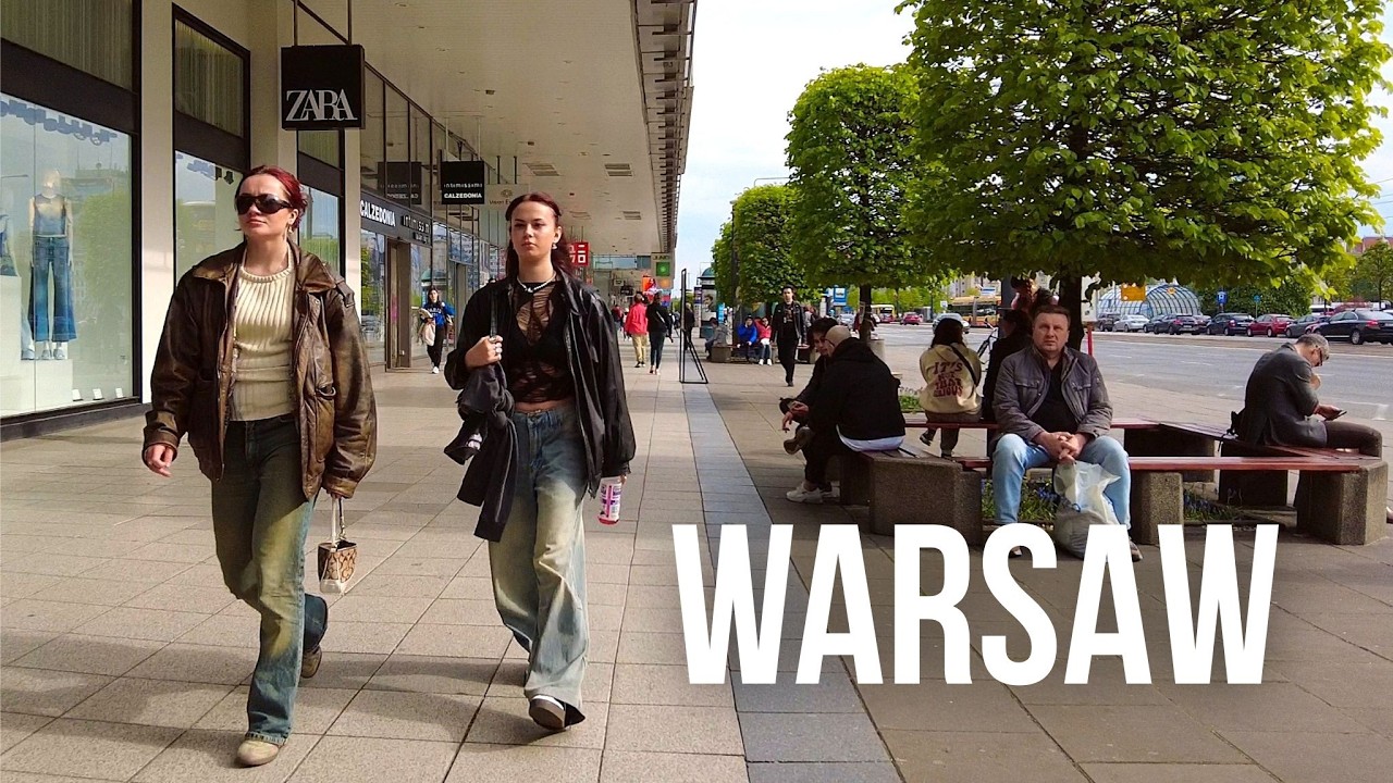 Walking Swietokrzyska Street in Warsaw, Poland / Spacer w Warszawie, Polska