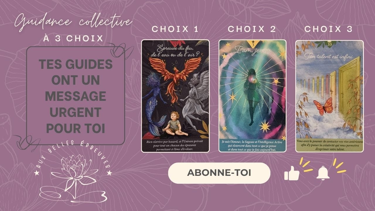 ✨ Tes guides t'envoient un message : 