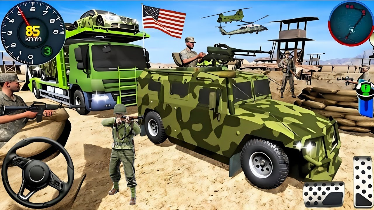 Army Truck Driving Cargo Games - US Offroad Army Truck Driving 3D 2025 - Andriod Gameplay