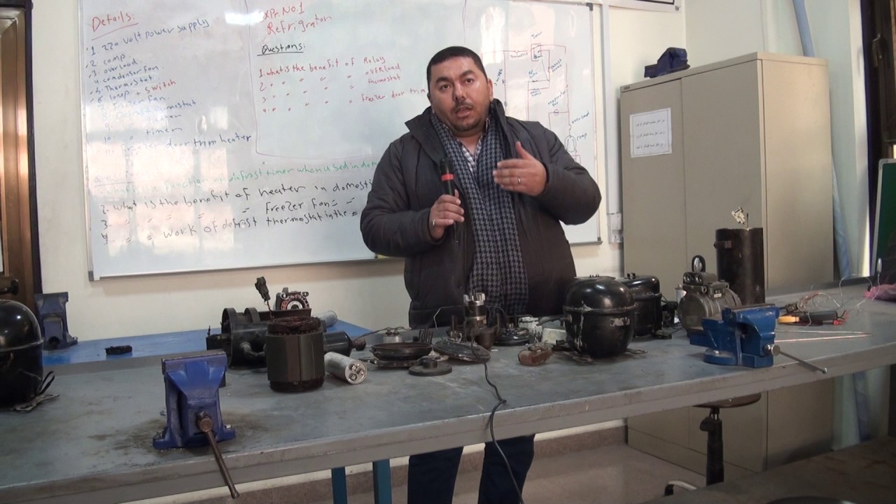 مختبرات قسم التبريد والتكييف القسم الثالث في كلية الاسراء الجامعة