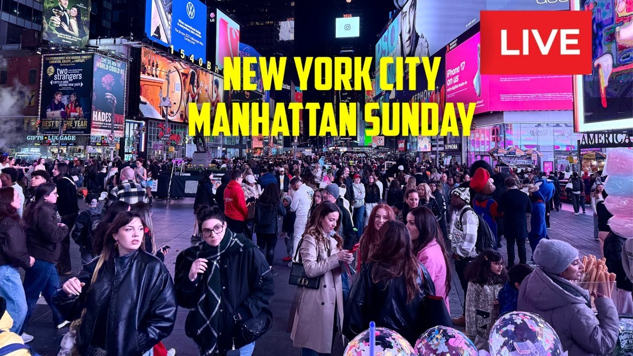 New York City Is Inntensely Crowded |Times Square Sunday Live