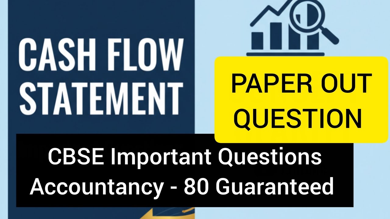 CBSE Accountancy Important Questions - Paper Leak 2026 - Cash Flow Statement Detailed Solution - 100