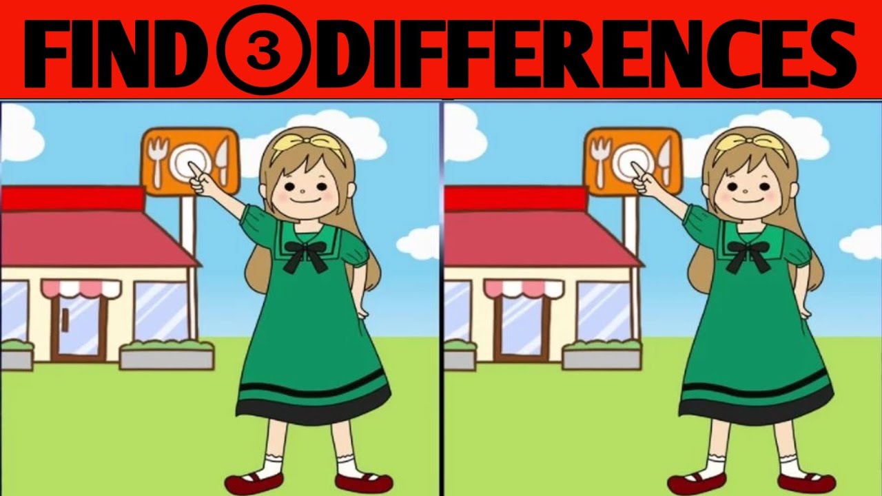 Spot 3 Differences | Spot 3 Difference Between two Images | Riddle Hunt