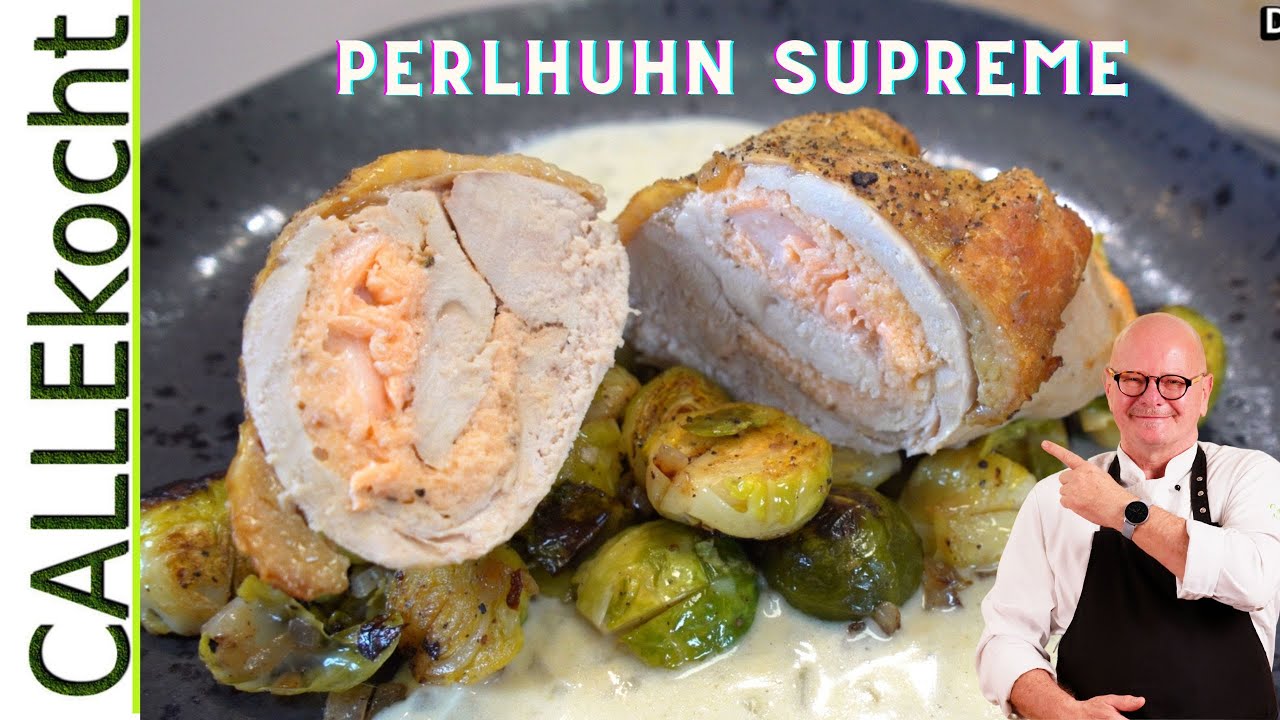 Gefülltes Perlhuhnbrüstchen. Feine Küche - einfach selbst gemacht.