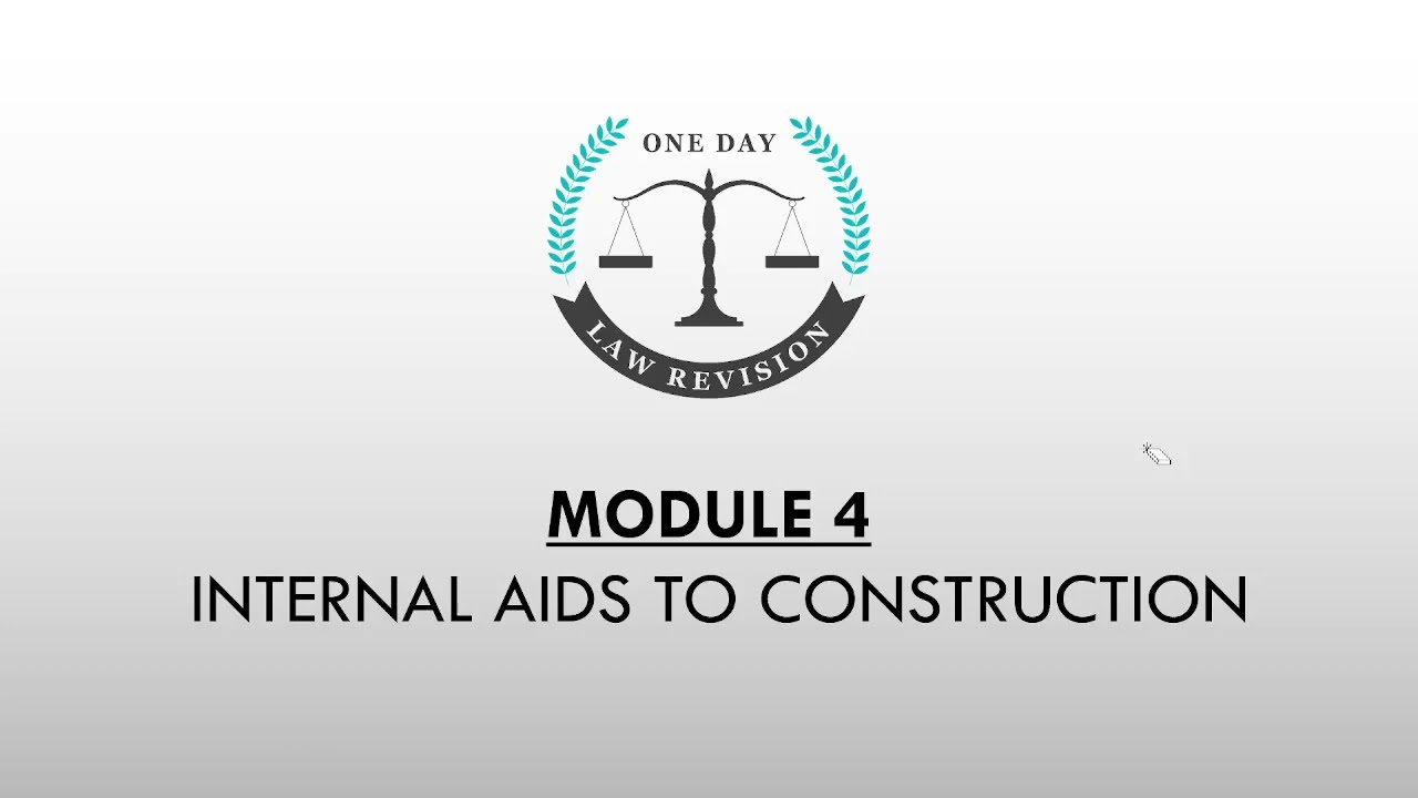 Interpretation of Statute:  M4- Internal Aids to Construction #llbsem5 #sppu