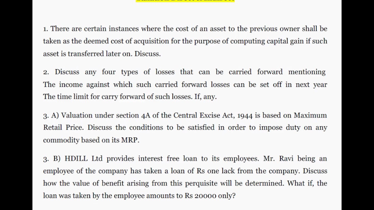 There are certain instances where the cost of an asset to the previous owner shall be