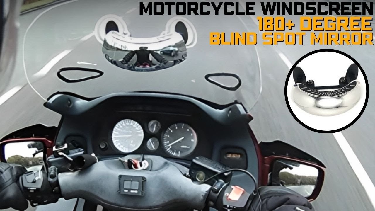 Motorcycle Windscreen 180+ Degree Blind Spot - Mirror Wide Angle Rearview Mirrors 2023
