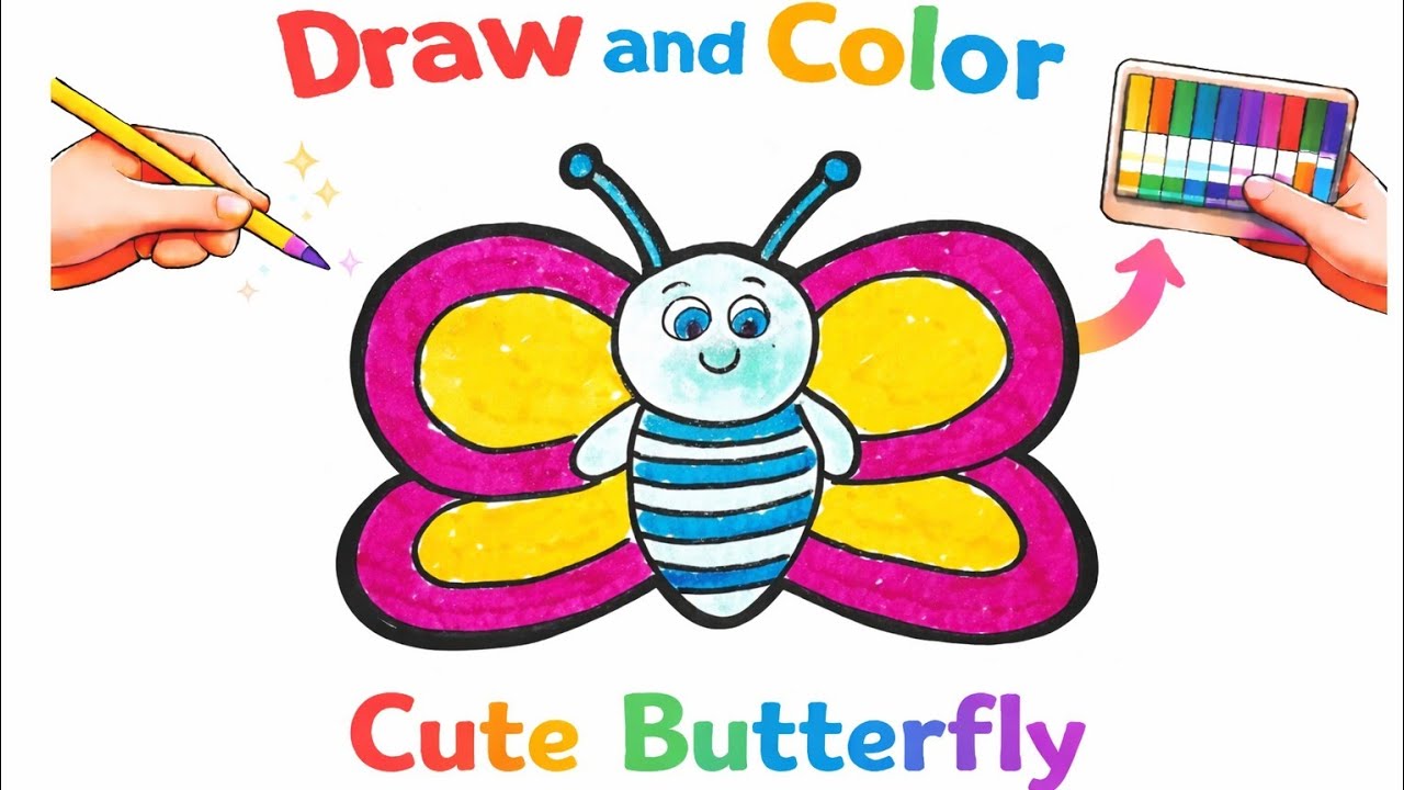 How To Draw A Butterfly | Butterfly Drawing | Easy Drawing