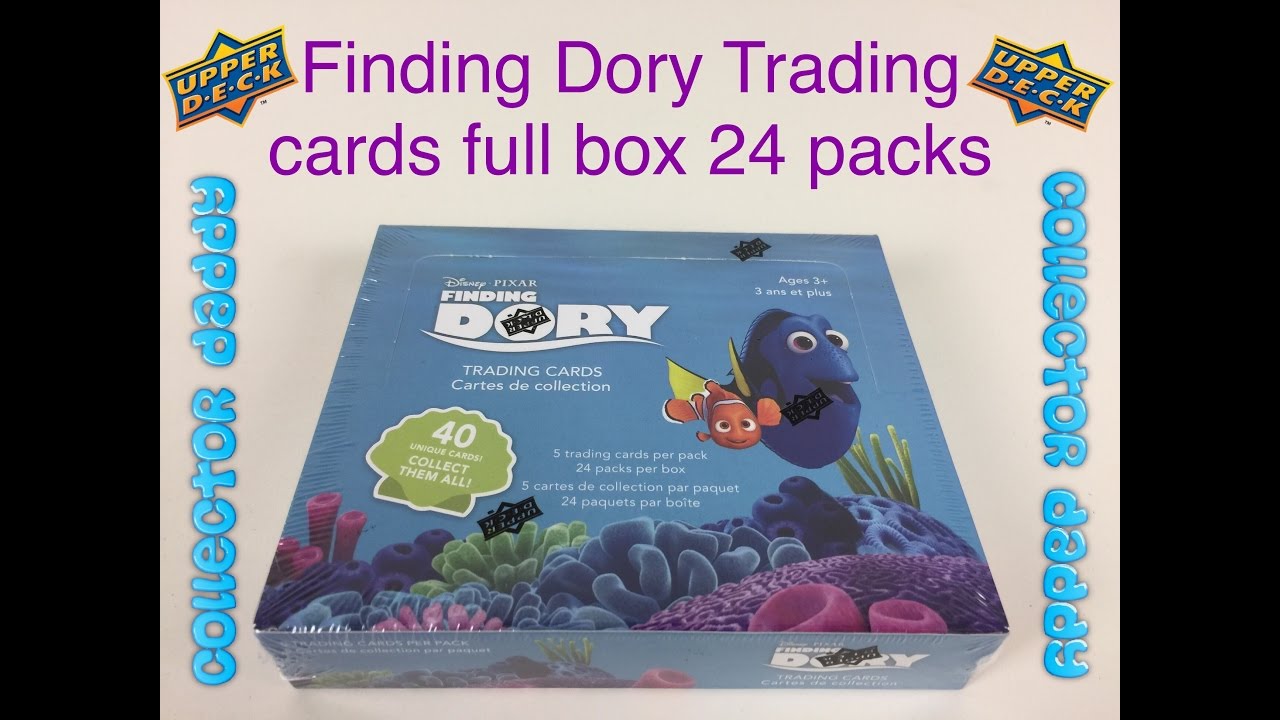 Finding Dory Upper Deck trading cards full box of 24 packs opened