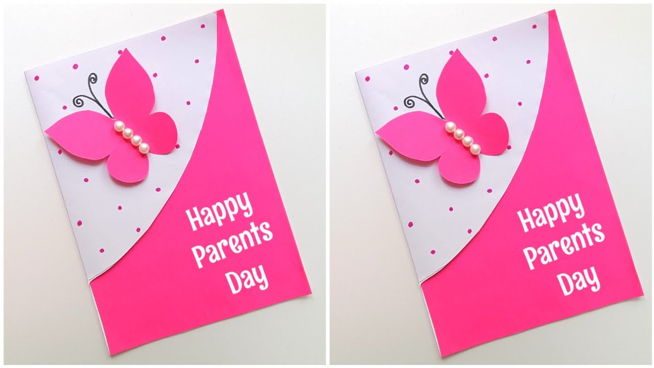 Beautiful Parents Day Card &bull; Handmade card for mom dad &bull; card idea for parents day &bull; parent day card