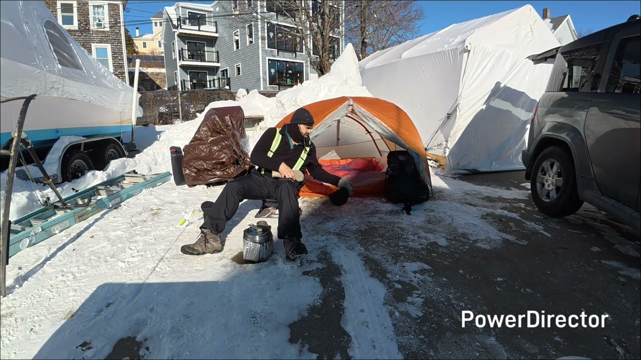 Winter camping practice eleven degrees overnight part 2