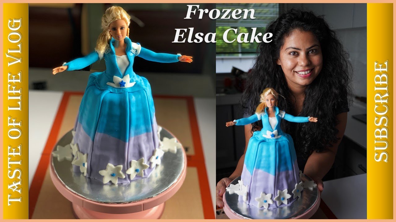 How to make Frozen Elsa Cake, Frozen Cake, Let it go cake, Cake Decorating tutorial