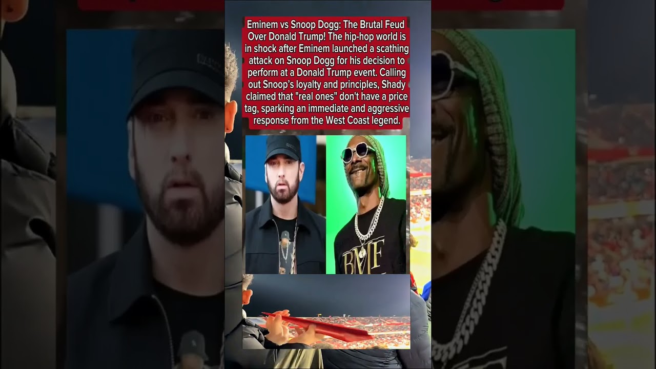Eminem vs Snoop Dogg: The Hip-Hop Clash That Sparked Major Debate 👀🔥 
