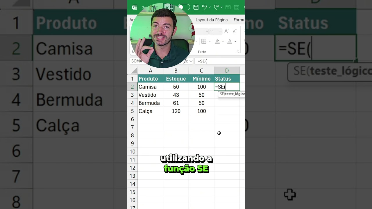 Controle de estoque no Excel #excel #cursodeexcel #dashboard