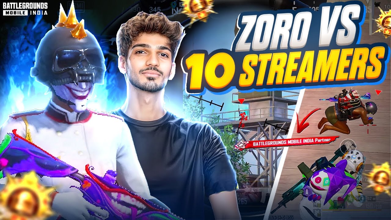 STREAMERS SHOCKED AFTER THIS CLUTCH 🤯| ZORO VS 10 STREAMERS 🔥 @ZGODGAMING #bgmi #pubg