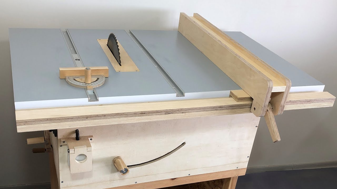 Table Saw Build Part 3: Tabletop, T-Tracks, First Cuts and More Details
