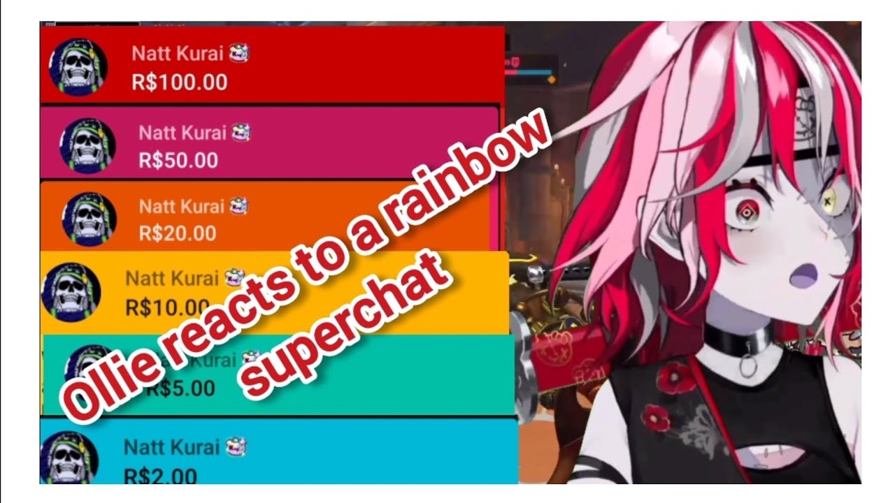 Ollie reacts to a rainbow superchat from a long time fan
