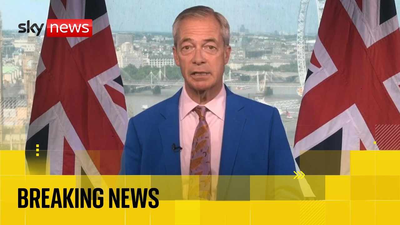 Nigel Farage stands down as MP to trigger Clacton by-election | Sky News coverage