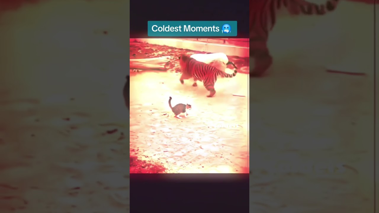 cat vs tiger and cat's power 🐯👿......!!!