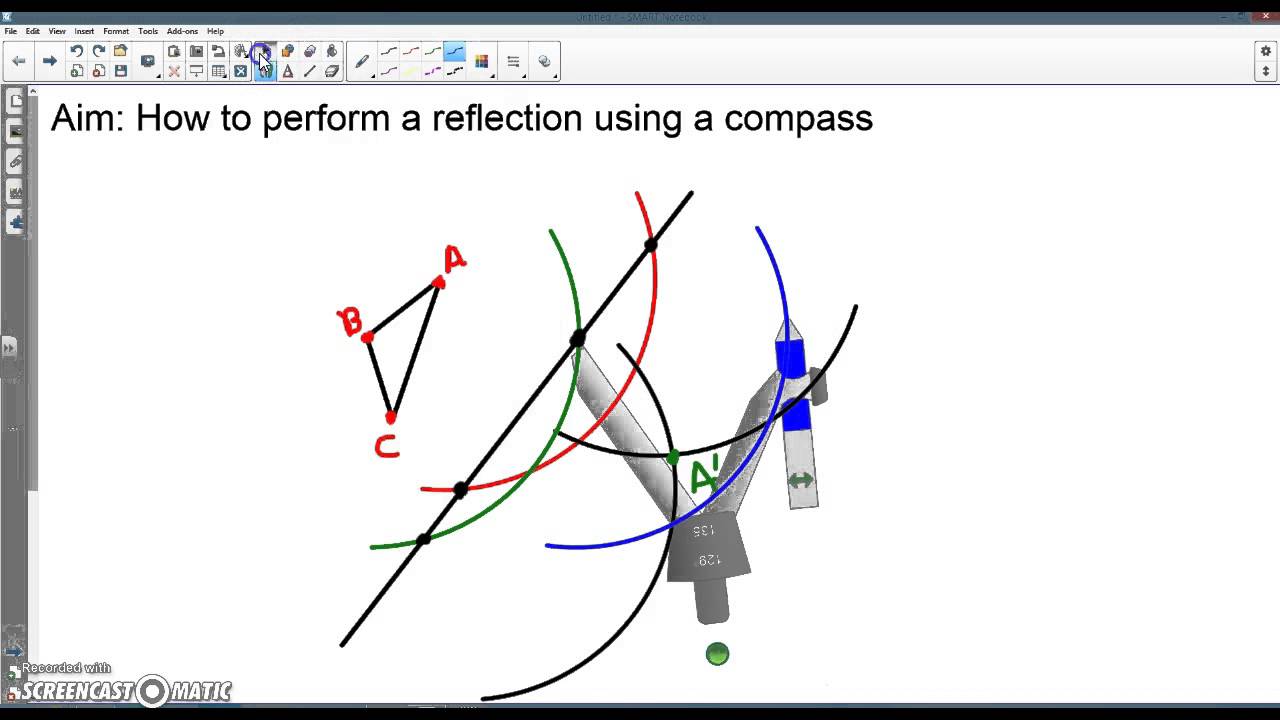 How to Perform a Reflection using a Compass