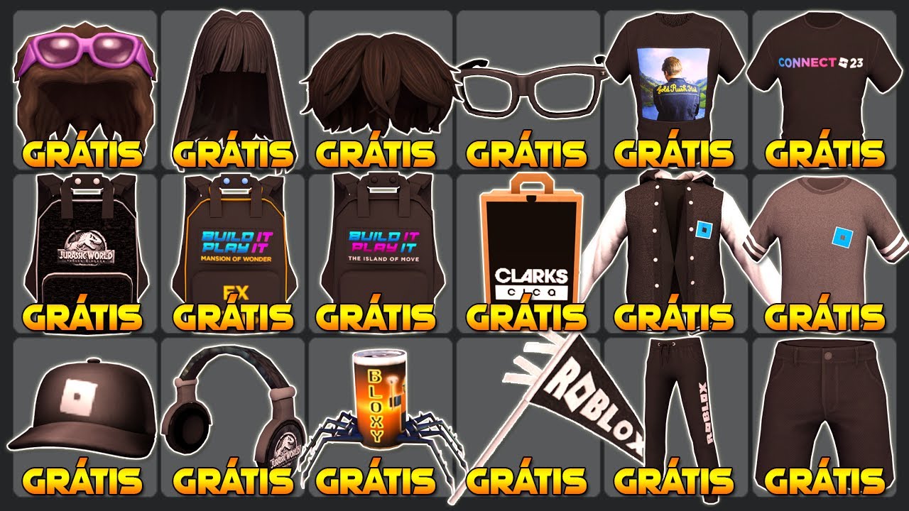 90 ITENS PRETOS GRÁTIS NO ROBLOX 2024