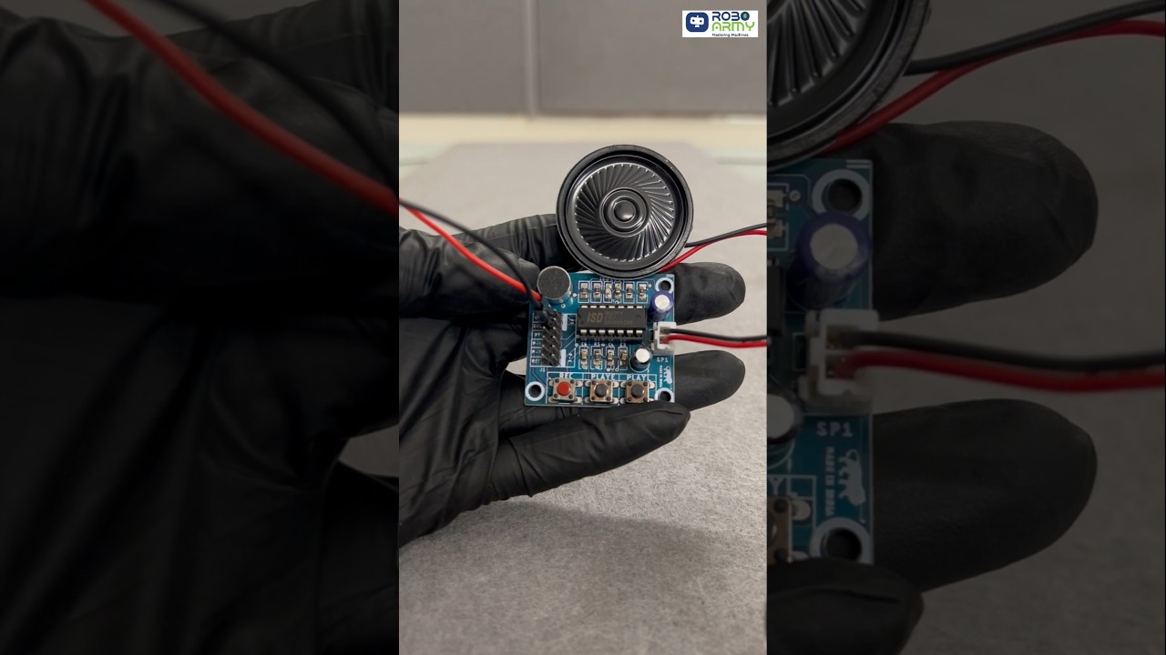 Самодельный диктофон и воспроизведение звука с использованием ISD1820 #roboarmy #diyrobotics #voi...