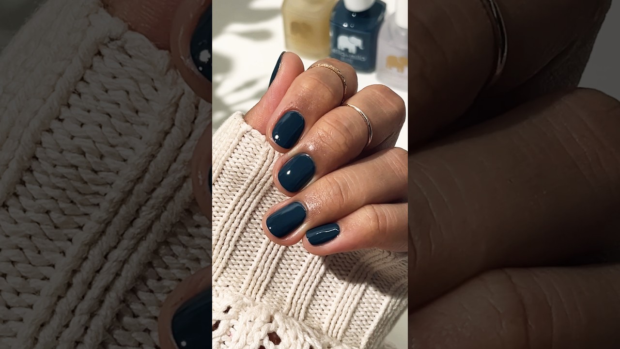 I NEED a Mediterranean trip asap 🛥️🌊💅🏻💙 color: Mediterranean Mist #ellamila #nails #nailcare