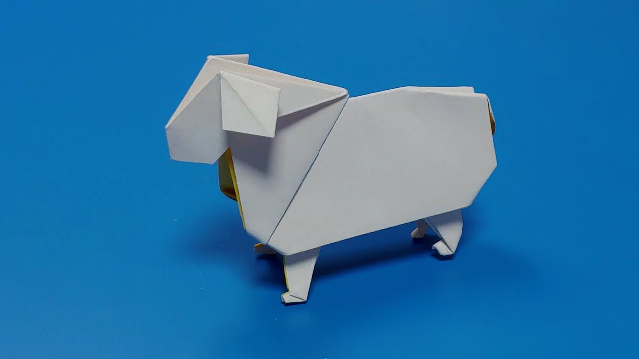 색종이로 양 접는방법(종이접기) / 네모아저씨 / Origami sheep