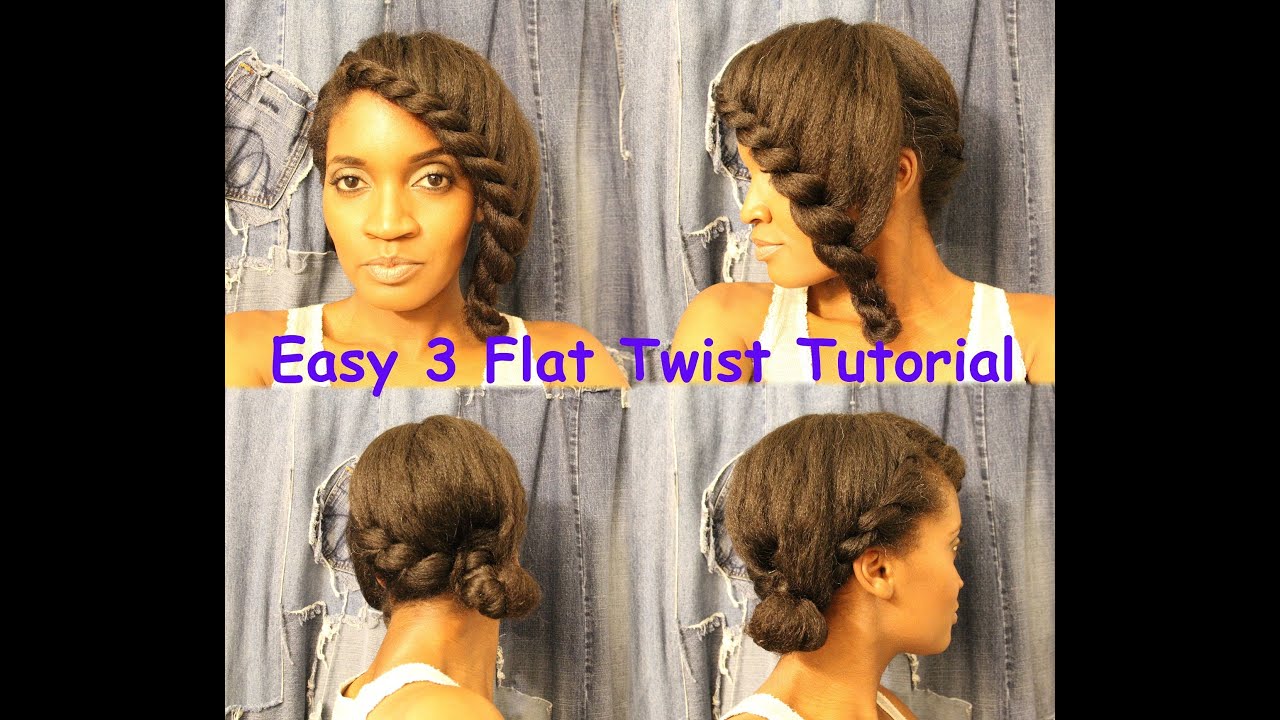 201-whoissugar EASY 3 flat twist hair tutorial!!