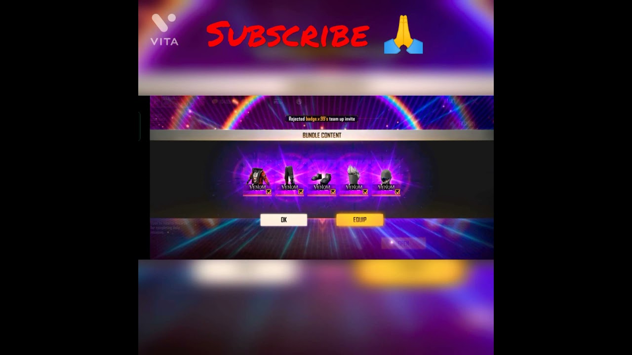 I got ghastly V&eacute;&ntilde;&oslash;m bundle......opening venom bundle #Venom #ghastly_venom_bundle #freefire #shorts