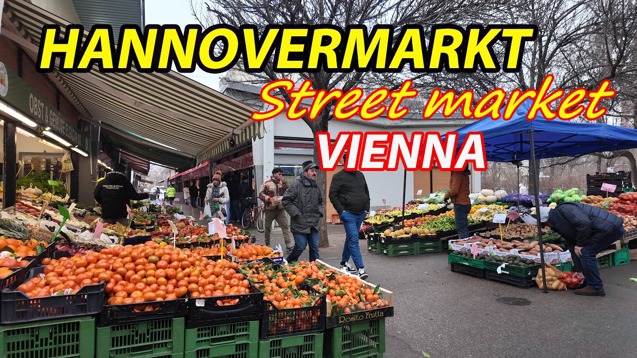 Discover Hannovermarkt in Vienna, Local street market | Vienna walk 2025  | 4K