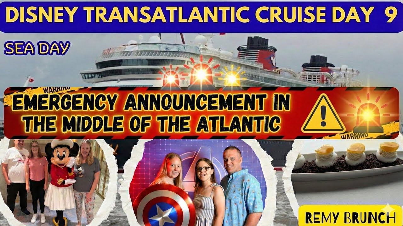 Disney Cruise Line EMERGENCY ANNOUNCEMENT! Transatlantic Cruise Day 9: Remy Brunch and lost phone